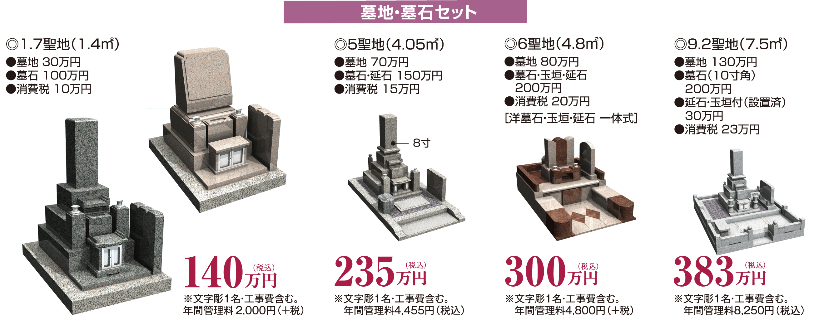 墓地・墓石セット