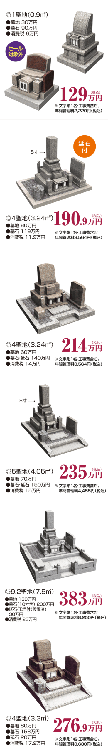 墓地・墓石セット
