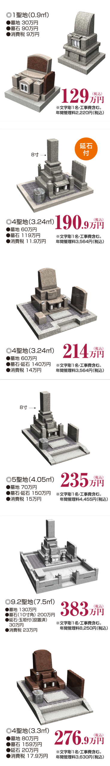 墓地・墓石セット